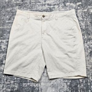 Johnnie-O Golf Shorts Mens 36 Gray Stretch Chino Performance Sunglasses Print